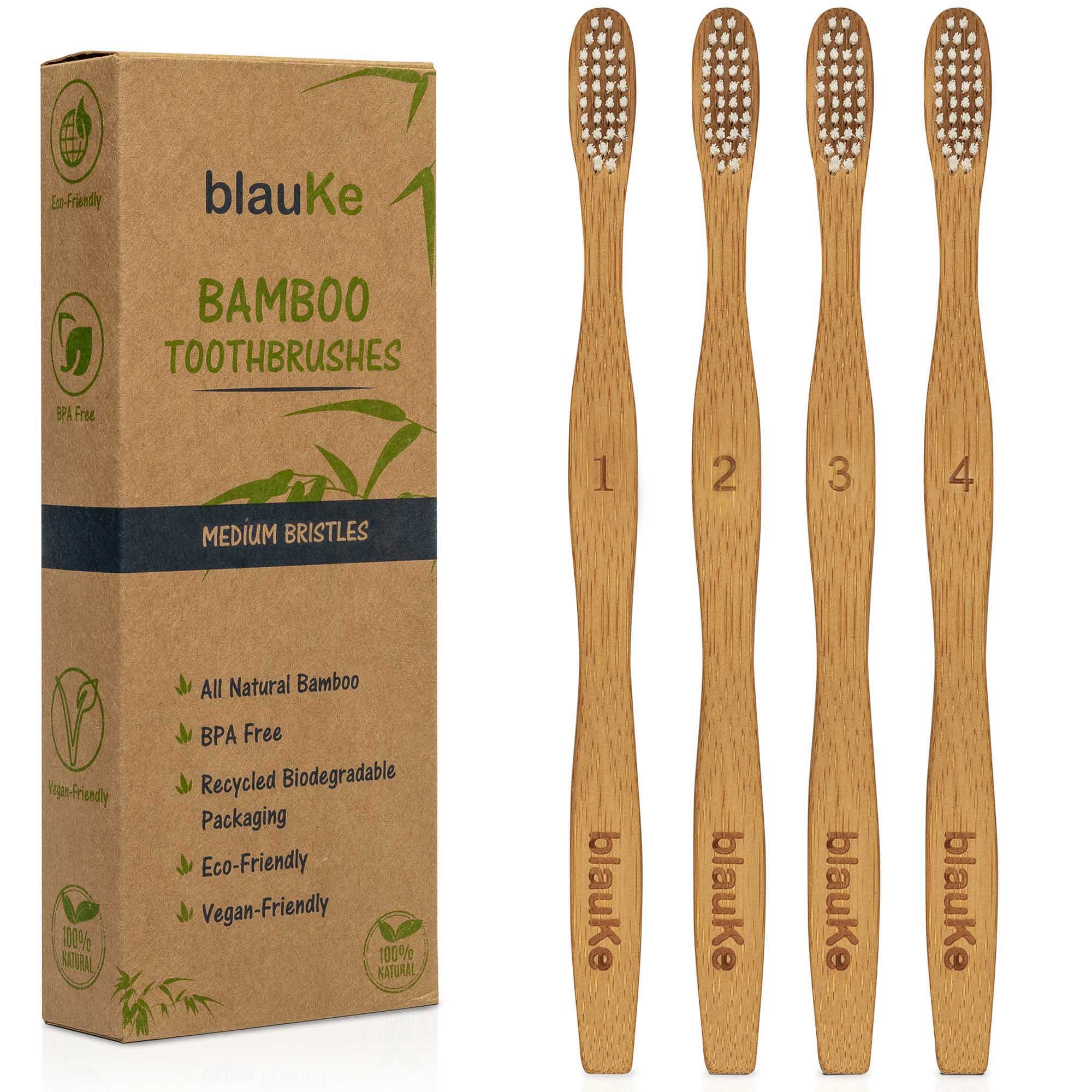 Bamboo Toothbrush Set (Pack of 4)